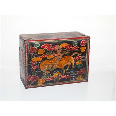 Lot 332 - Tibetan Small Trunk; Together with a Chinese...