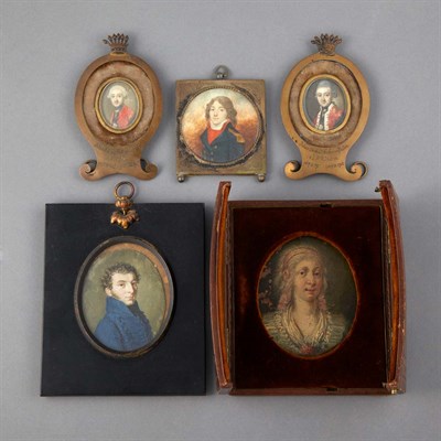 Lot 214 - Group of English and Continental Portrait...