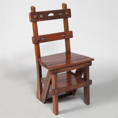Lot 202A - Arts and Crafts Style Oak Metamorphic Chair