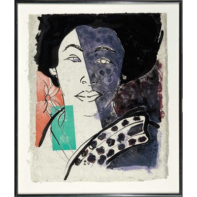Lot 134 - Robert Kushner HIROKO Color lithograph, signed...