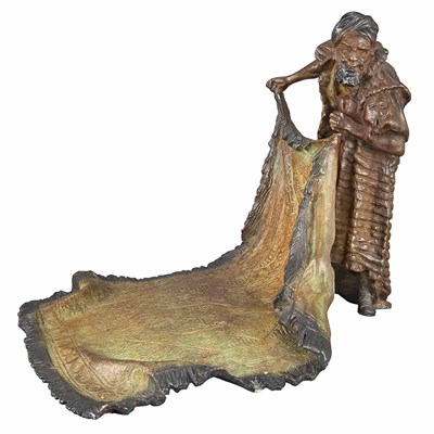 Lot 417 - Bergman Cold Painted Bronze Figure of a Rug...