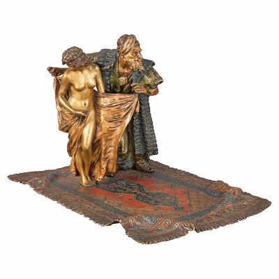 Lot 418 - Bergman Cold Painted Bronze Figure of a Slave...