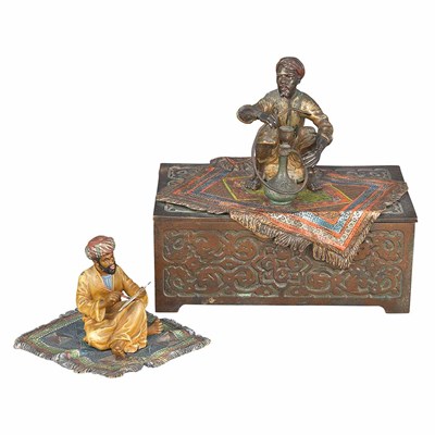 Lot 419 - Two Unsigned Austrian Cold Painted Bronze...