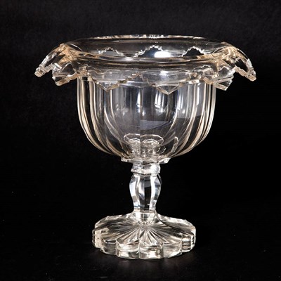 Lot 275 - Victorian Cut Glass Coupe Height 10 inches.