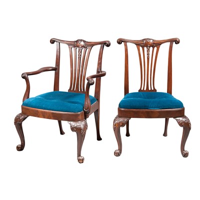 Lot 428 - Set of Eight George II Style Mahogany Dining...
