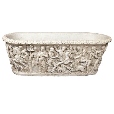 Lot 358 - Italian Carved Marble Sarcophagus 19th/20th...