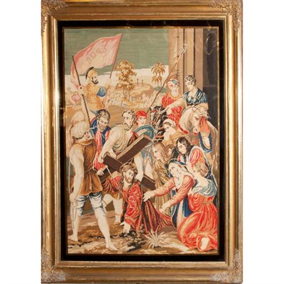 Lot 159 - Framed Needlepoint and Petit Point...