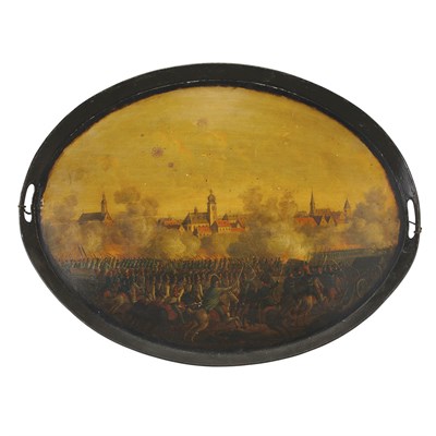 Lot 429 - Continental Tole Painted Tray 19th Century...