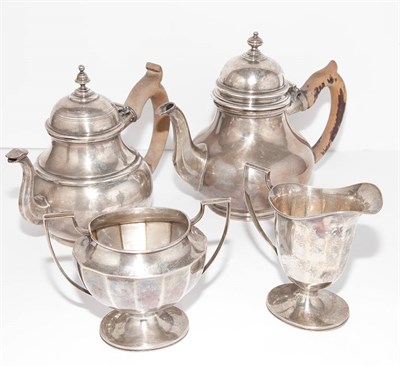 Lot 479 - Assembled Sterling Silver Four-Piece Tea...