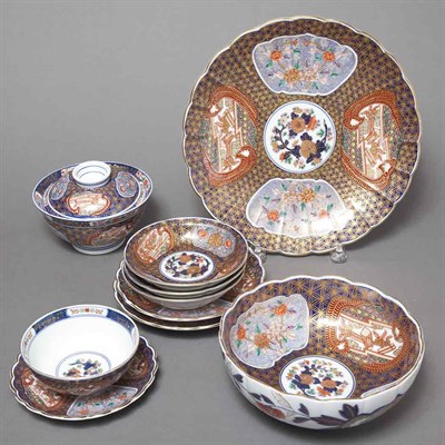 Lot 448 - Japanese Imari Porcelain Dinner Service...