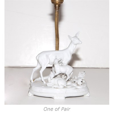 Lot 518 - Pair of German White Porcelain Figural Group...