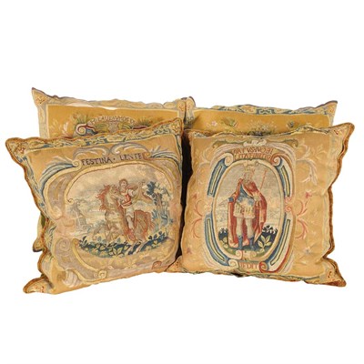 Lot 180 - Group of Four Flemish Tapestry Covered...