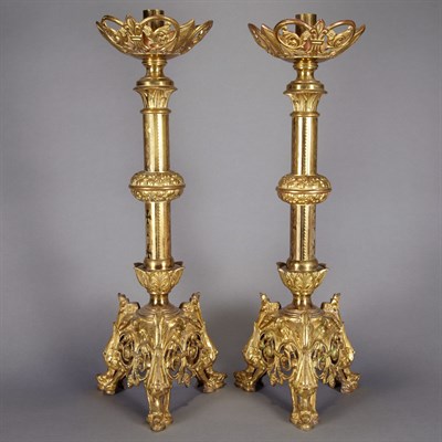 Lot 429 - Pair of French Renaissance Style Gilt-Bronze...