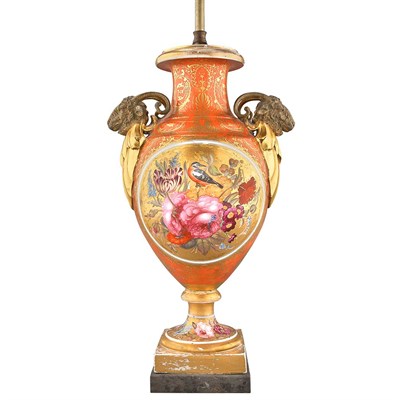 Lot 252 - Sevres Style Gilt-Bronze Mounted Porcelain Urn...