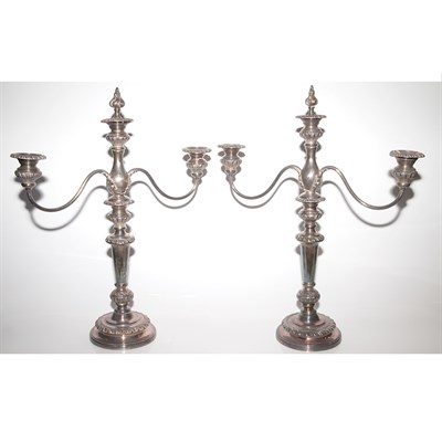 Lot 295 - Pair of Georgian Style Silver Plated...