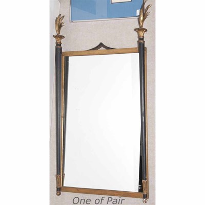 Lot 649 - Pair of Neoclassical Style Parcel Gilt Mirrors...