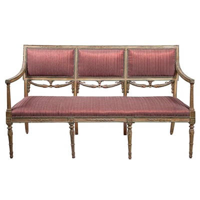 Lot 148 - Continental Neoclassical Painted Settee...