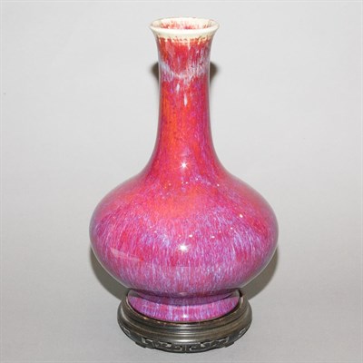 Lot 336 - Chinese Flambe Glazed Porcelain Vase Early...