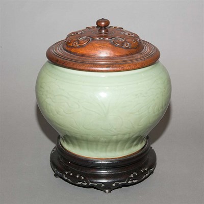 Lot 273 - Chinese Longquan Celadon Jar Ming Dynasty Of...