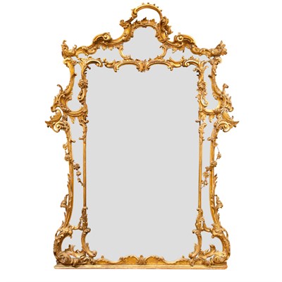 Lot 242 - Continental Rococo Gilt-Wood Mirror 18th/19th...