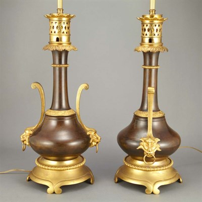 Lot 467 - Pair of Neoclassical Style Gilt and...