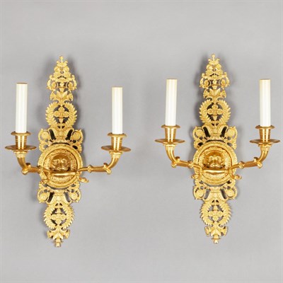 Lot 358 - Pair of Neoclassical Style Gilt-Metal...