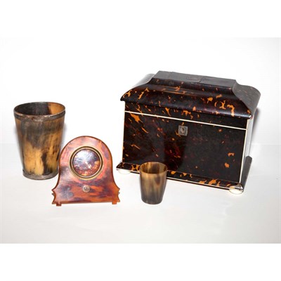 Lot 440 - Group of Seven Tortoiseshell and Horn Table...