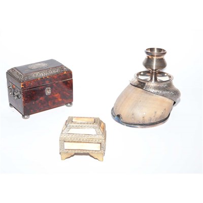 Lot 387A - Group of Four Boxes; Together with a Silver...