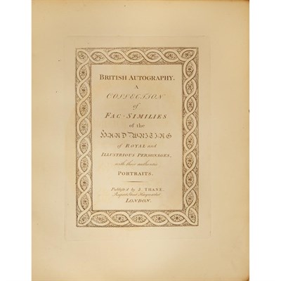 Lot 125 - [THANE, JOHN] British Autography. A Collection...