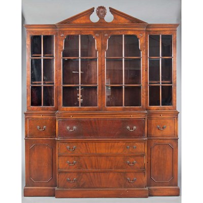 Lot 143 - George III Style Mahogany Secretary Bookcase...