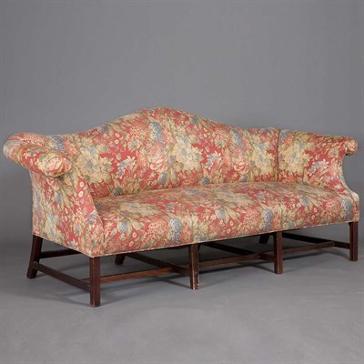 Lot 463 - George III Mahogany Sofa Length 7 feet 3 inches.