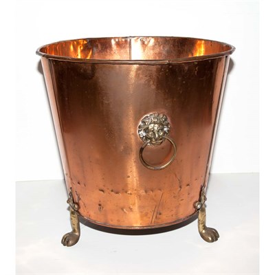 Lot 326 - George III Style Copper Fire Bucket Height 18...