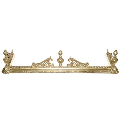 Lot 348 - George III Style Brass Fire Fender Length 51...