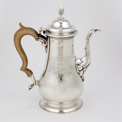 Lot 271 - George III Silver Coffee Pot Richard Gurney &...