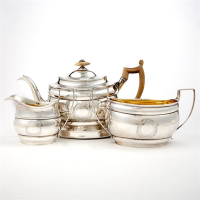 Lot 281 - George III Silver Coffee Service George Eadon,...