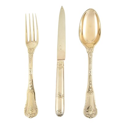 Lot 277 - Louis XVI Silver-Gilt Dessert Service...