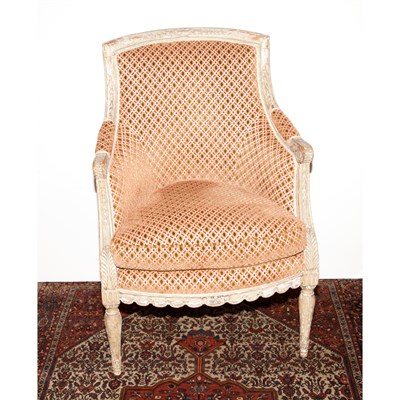 Lot 125 - Louis XVI Style Painted Bergere 19th Century...