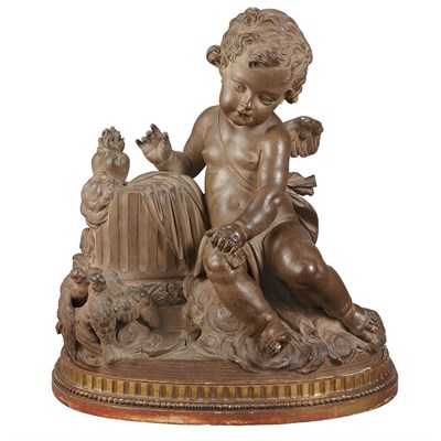 Lot 114 - French Terra Cotta Group 19th Century...