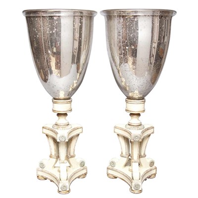 Lot 401 - Pair of Neoclassical Style Painted and Parcel...
