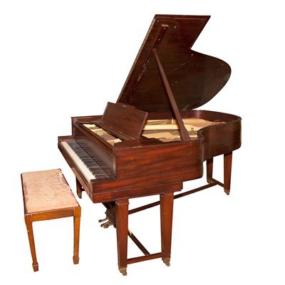 Lot 76 - Steinway & Sons Mahogany Baby Grand Piano...