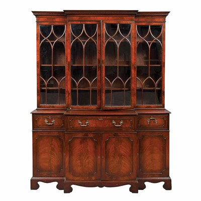 Lot 509 - George III Style Mahogany Breakfront Secretary...