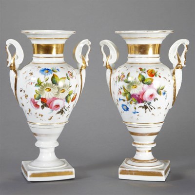 Lot 276 - Pair of Paris Porcelain Painted and Gilt...