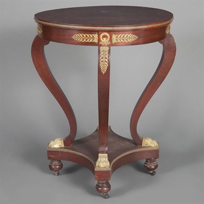Lot 834 - Empire Style Gilt-Metal Mounted Mahogany...