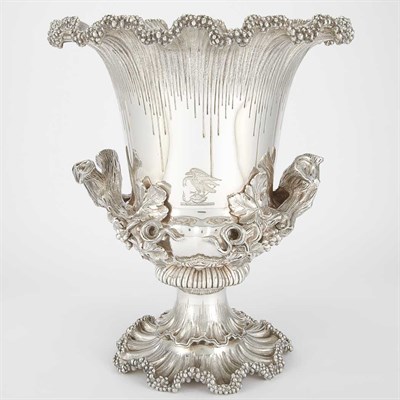Lot 272 - Silver Plated Wine Cooler Of campana form with...