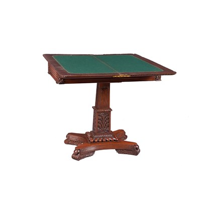 Lot 395 - Anglo-Indian Fold-Over Games Table Height 31...