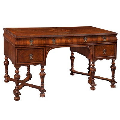 Lot 353 - Baroque Style Walnut Desk Height 30 1/2 inches,...