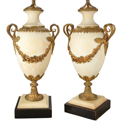 Lot 225 - Pair of Louis XVI Style Gilt-Bronze Mounted...