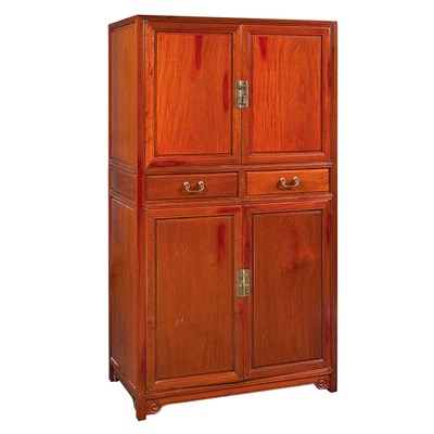 Lot 115 - Chinese Style Hardwood Cabinet Height 6 feet,...