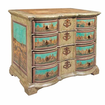 Lot 188 - Italian Baroque Faux Painted Lacca Povera...
