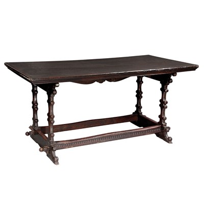 Lot 307 - Italian Baroque Walnut Trestle Table 17th/18th...